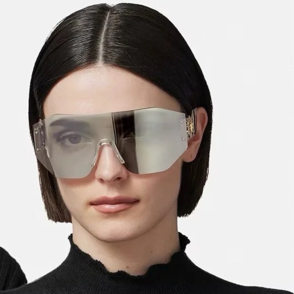 NEW VERSACE SHIELD SUNGLASSES - Picture 1 of 6